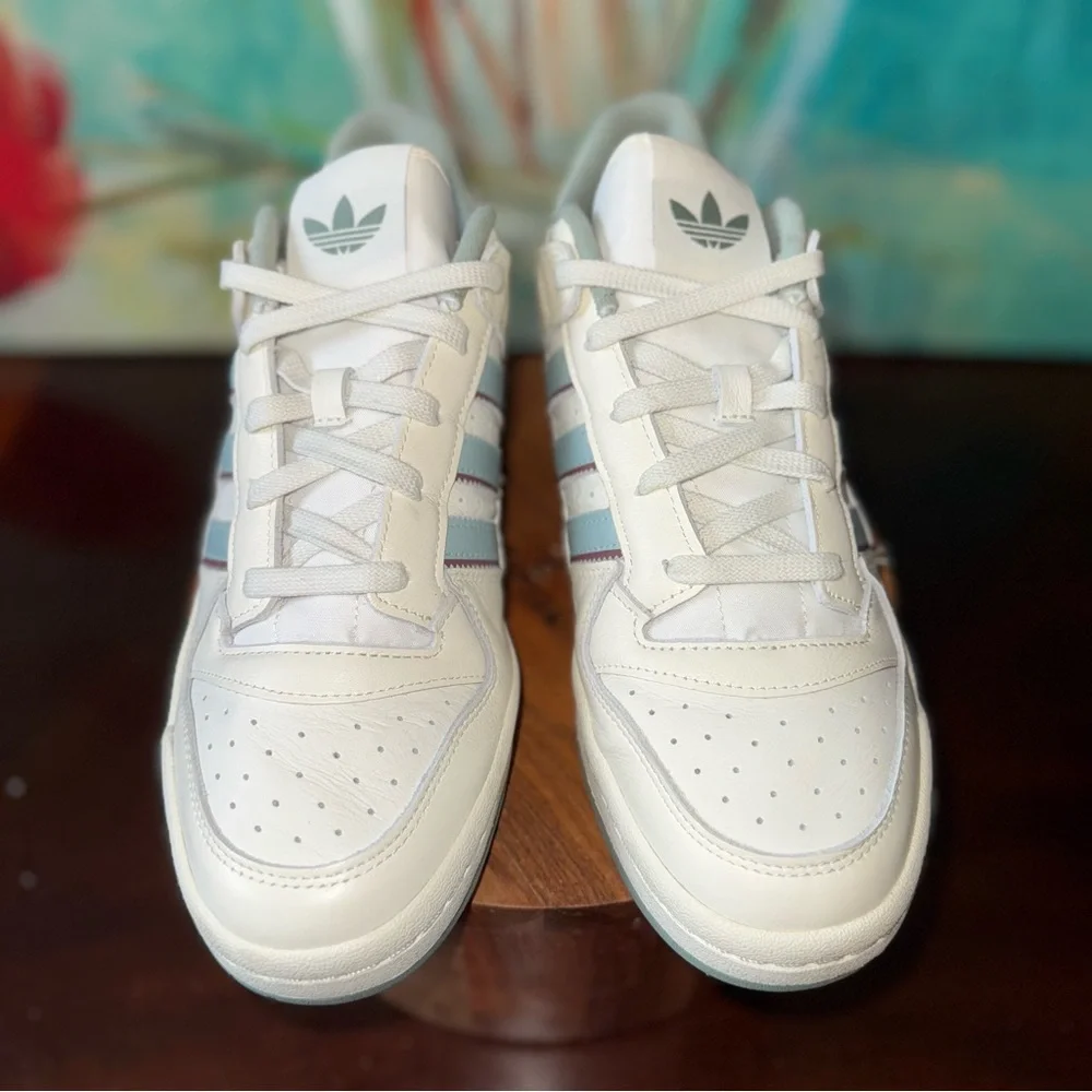Adidas Hoop York City Forum Low CL Off White Silver Green JR5216 Sz 11.5 Mens